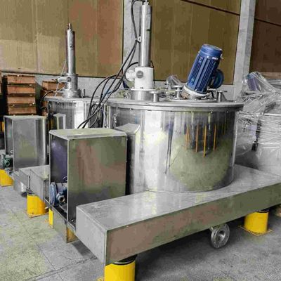 grattoir automatique de décharge du fond de la centrifugeuse 500L en lots 1200rpm pour la séparation de nourriture